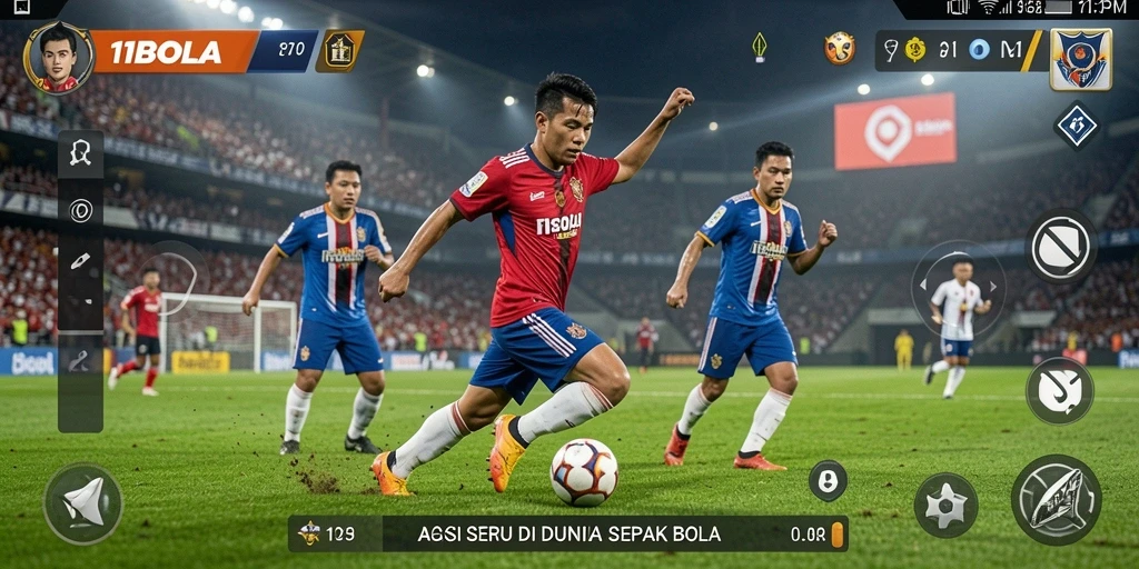 Screenshot gameplay 11BOLA yang menampilkan aksi seru di lapangan.