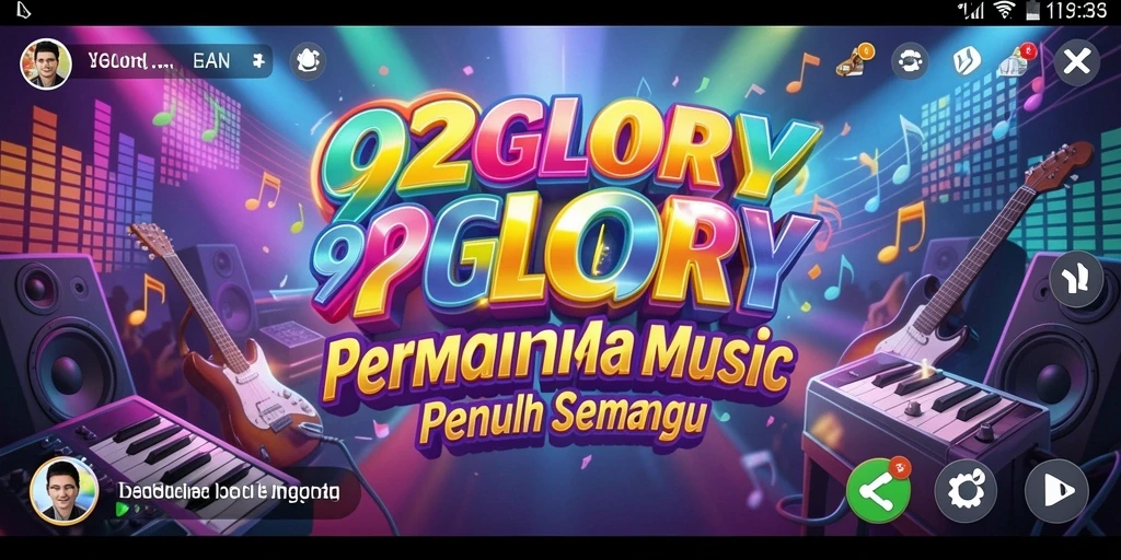 Tampilan screenshot utama 92GLORY dengan gameplay Music yang menarik.