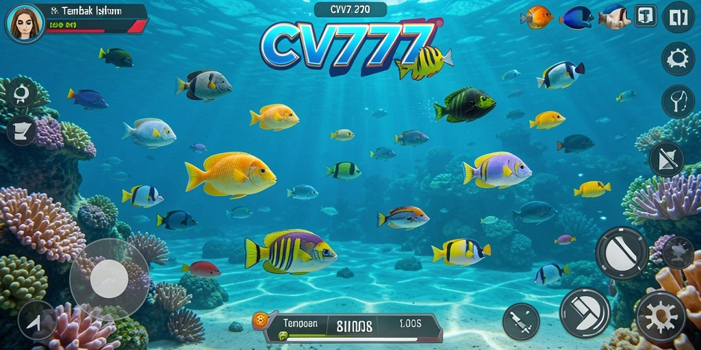 Gameplay CV777 yang seru dan menantang saat menembak ikan.
