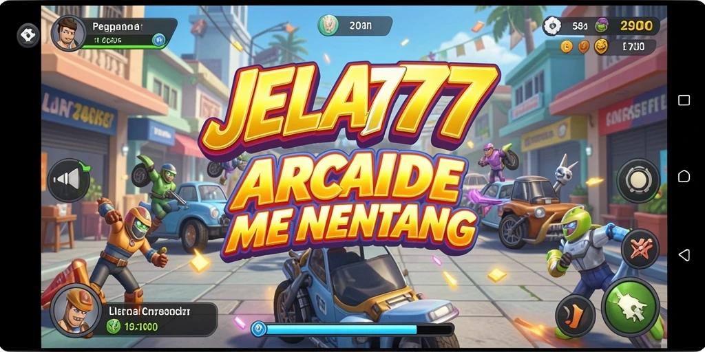 Tampilan permainan Arcade JELAS777 yang seru dan penuh tantangan.