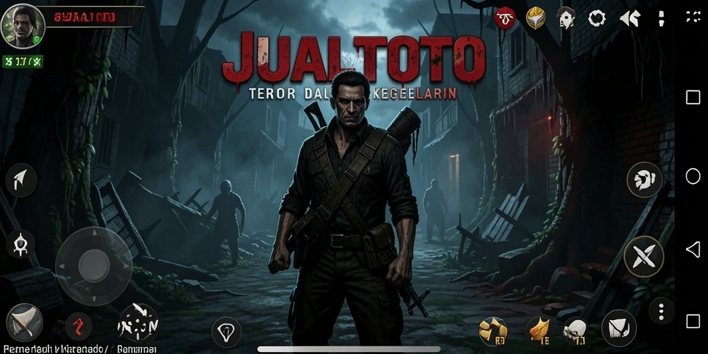 Tampilan gameplay menegangkan dalam JUALTOTO yang penuh dengan horor.
