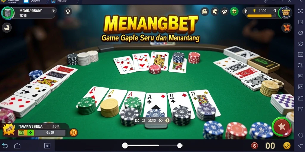 Screenshot MENANGBET menampilkan gameplay Gaple yang menarik.