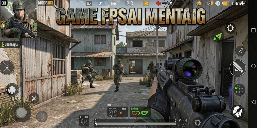 Tampilan seru gameplay MODE303 dalam aksi menembak.