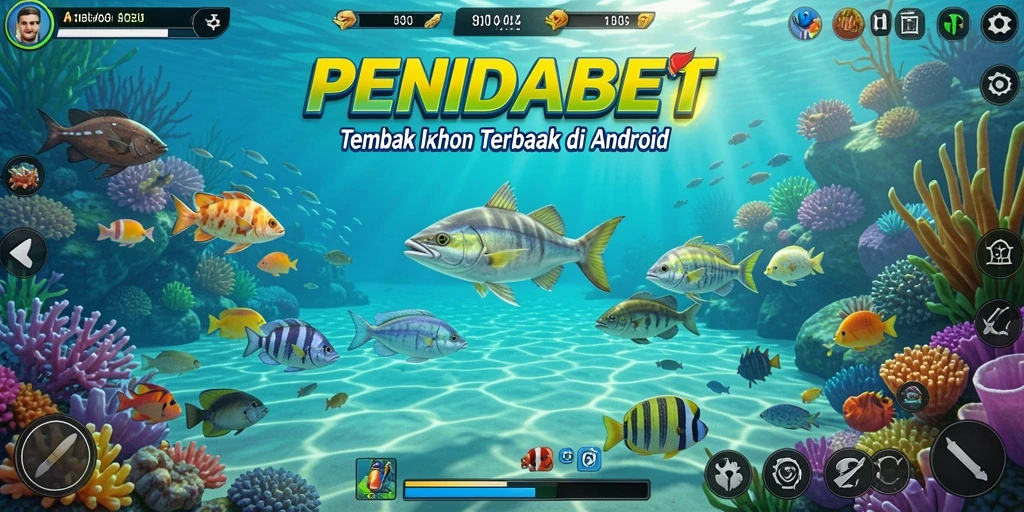 Screenshot gameplay PENIDABET menampilkan aksi menembak ikan yang seru.