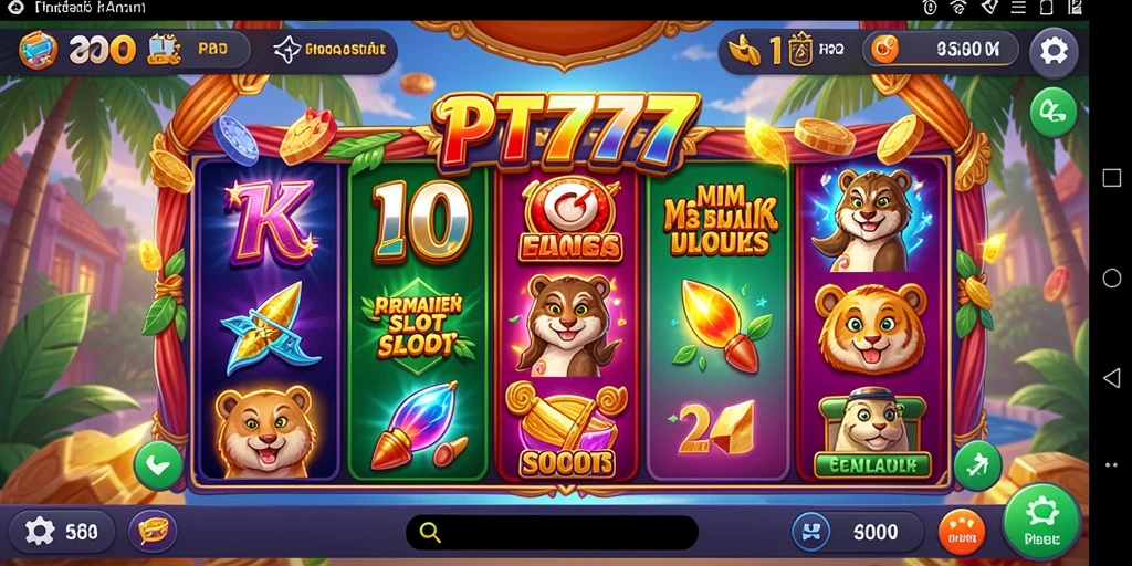 Tampilan menarik dari gameplay Slot PT777 yang penuh warna.