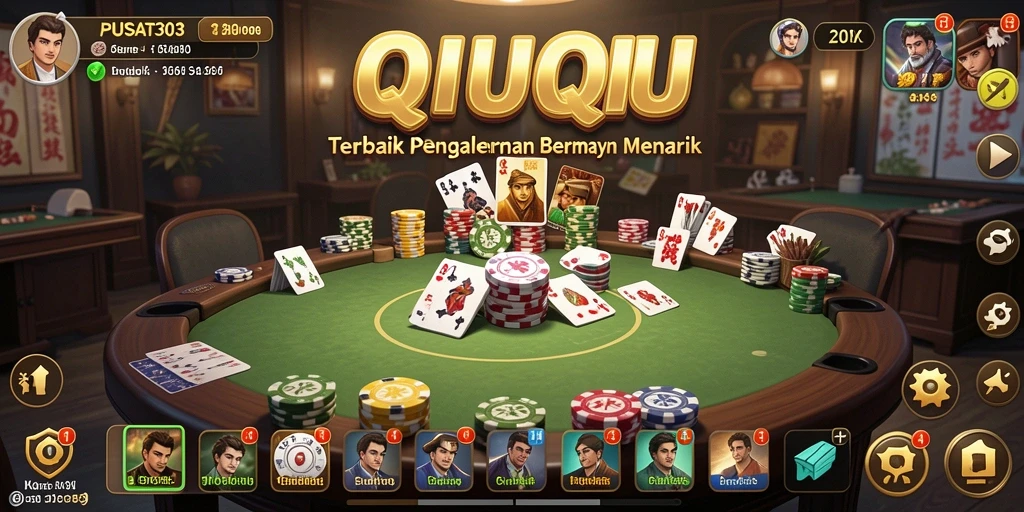 Tampilan gameplay QiuQiu yang seru dan kompetitif.