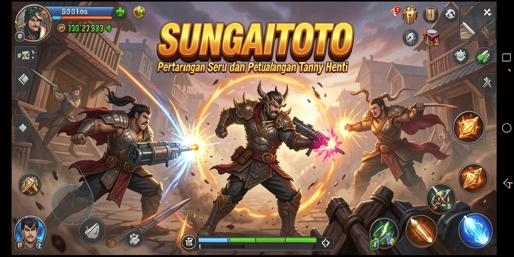 Tangkapan layar SUNGAITOTO menunjukkan aksi pertarungan seru yang mendebarkan.