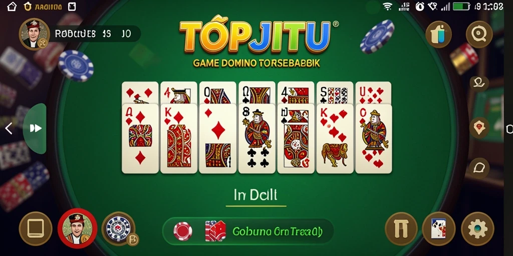 Tampilan gameplay seru dari TOPJITU dalam permainan Domino.